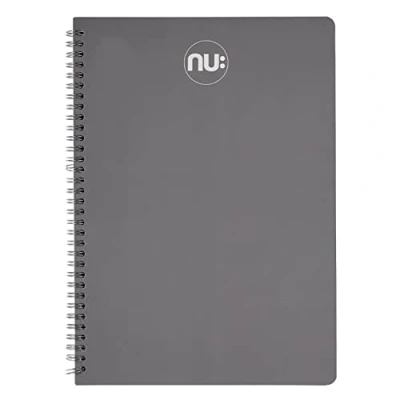 Image of NU: Notebooks Spectrum Autumnal Range Grey Journal Notebook Wirebound A4 Notepad 150 Pages