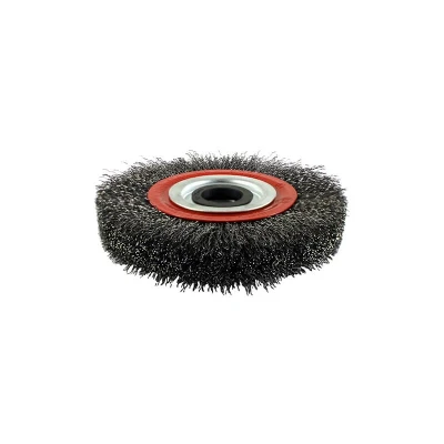 Image of 2x TIMCO Wheel Brush with Plastic Reducer Set Crimped Steel Wire 200HWC