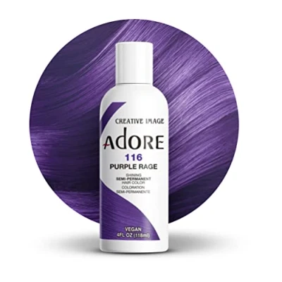 Image of Adore Shining Semi Permanent Hair Color Purple Black (125), 118ml