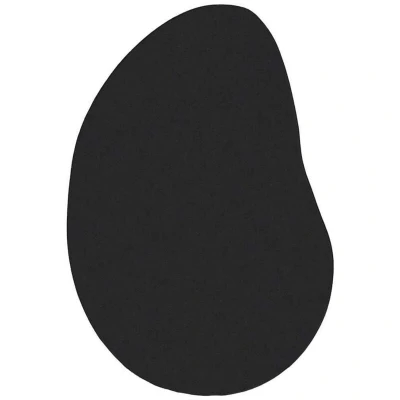 Image of vidaXL Area Rug Black 100x200 cm Polyester Non Slip