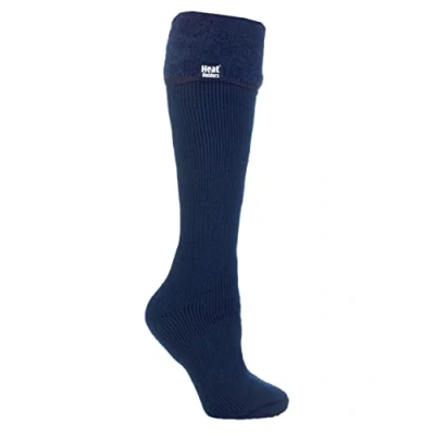 Image of HEAT HOLDERS Ladies Thermal Winter Warm Wellington Boot Socks UK Size 4 8 (Indigo)