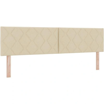 Image of vidaXL LED Headboard Diamond Blocks Design Cream 180 cm Fabric