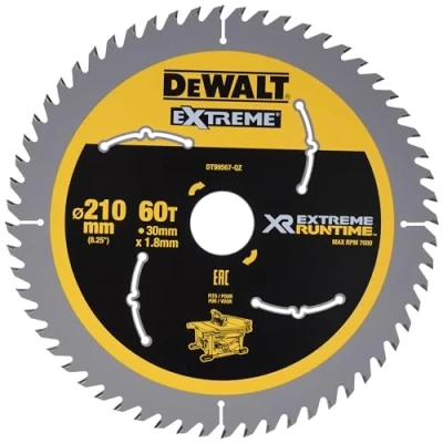 Image of Dewalt DT99567 QZ Hojas para Sierra Circular Estacionaria XR Extreme RUNTIME 210mm dia x 30mm 60D