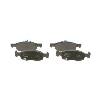 Image of 95517028 Brake pad set BOSCH 0 986 494 824 Low Metallic with acoustic wear warning piston clip, anti squeak plate VAUXHALL: Corsa Mk4