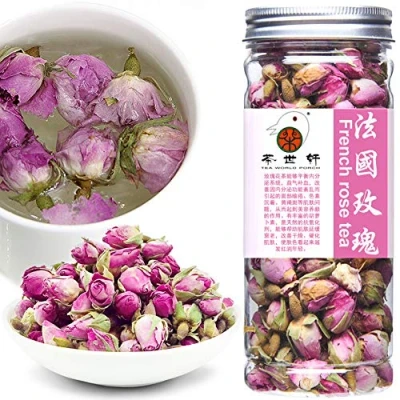 Image of Plant Gift France Rose Tea, 法国玫瑰 Fragrant Natural Pink Rosa Damascena Buds Flower Petals Organic Culinary Food Grade Health Herbal Tea 50g/1.76oz