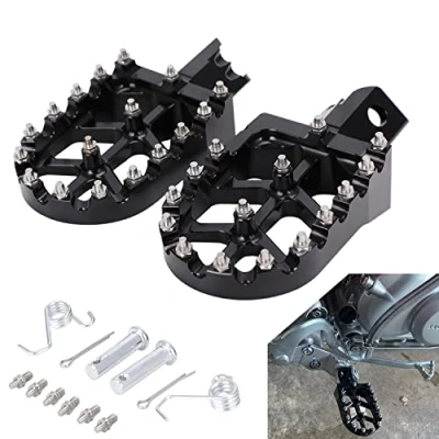Image of Universal Motorcycle Foot Pegs for Off Road Dirt Bike Pit on Ron Black