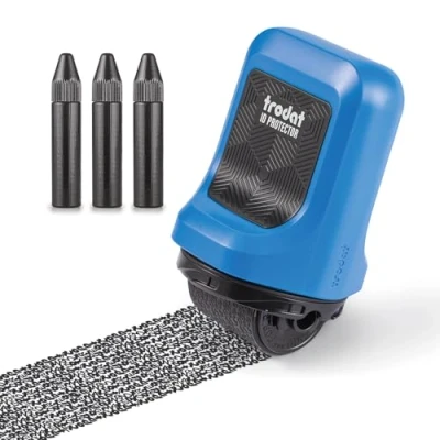 Image of Trodat Wide Identity Theft Protection Stamp (includes 3 Refills)