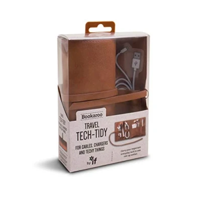Image of IF 41002 Bookaroo Travel Tech Tidy Brown, 16 cm