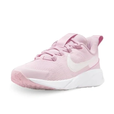 Image of Nike Performance STAR Runner 4 Unisex Road running shoes for kids, Size: 1, Pink foam/summit white/white Textile/synthetics