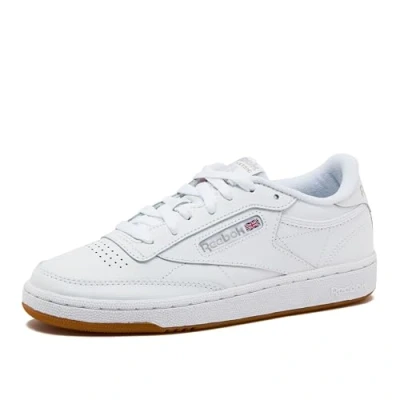 Image of Reebok Women&#039;s Club C 85 Sneaker, White Light Grey Gum 26, 5 UK