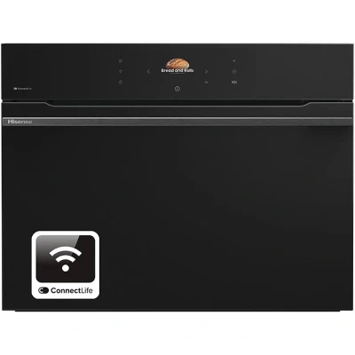 Image of HISENSE Hi8 BlackLine BIM4AH8UKWF Compact Electric Oven with Microwave  Jet Black, Black