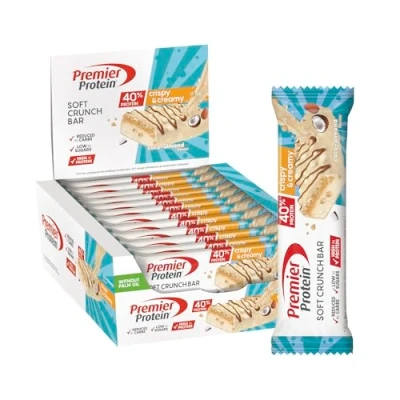 Image of Premier Protein Soft Crunch Bar 40% Coco Almond 12x40g High Low Sugar + Carbohydrate Palm Oil Free