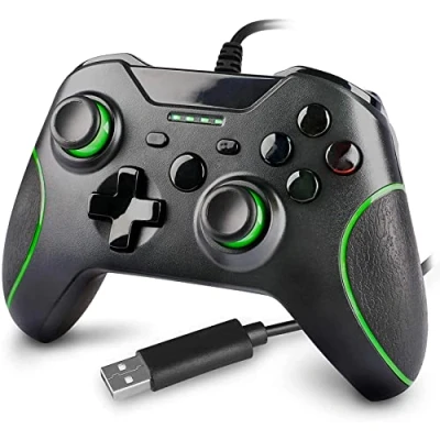 Image of Wired Controller for Xbox One,Xbox one Game Contoller with Dual Vibration One/S/X/Win7,8,10(Black)