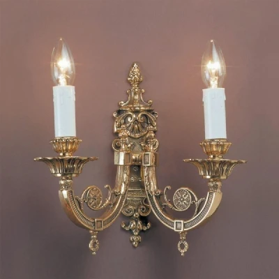 Image of Chelsea Polished Brass Candle Wall Lamp