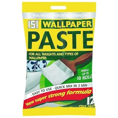 Image of Wallpaper Paste Hangs Up to 10 Rolls Quick Mix in 3 Minutes All Purpose Extra Strength