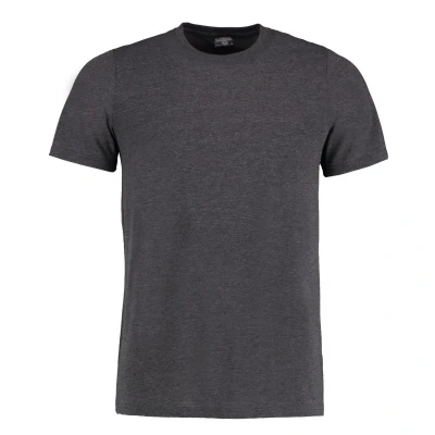 Image of Kustom Kit Mens Short Sleeve T Shirt, Dark Grey Marl, Medium. KK504