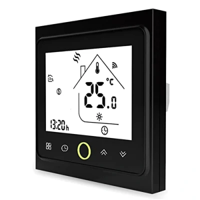 Image of MOES Smart Thermostat WiFi Room Temperature Controller for Electric Underfloor Heating Life APP Remote Control Compatible with Alexa Google Home 16A 230V AC, Black