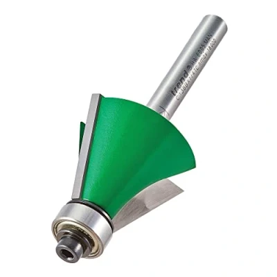 Image of Trend CraftPro Chamfer Router Cutter Bit, 1/4 Inch Shank, 30.9mm Cut Diameter &amp; 67.5 Degree V Groove, Tungsten Carbide Tipped, C138BX1/4TC