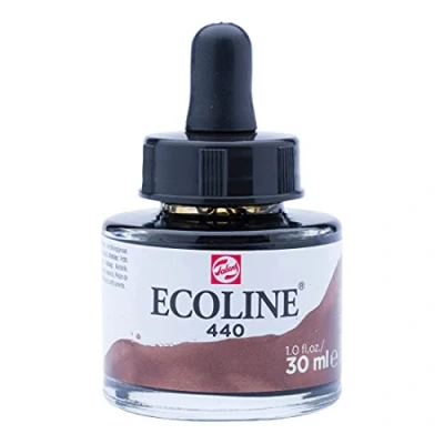 Image of Talens Ecoline Liquid Watercolour 30 ml Pipette Jar Sepia Deep (11254401)
