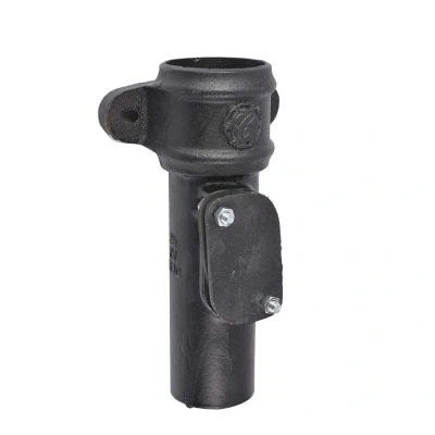 Image of Saint Gobain Classical Cast Iron Downpipe Access Pipe with Ears 65mm Black Pam Building Products