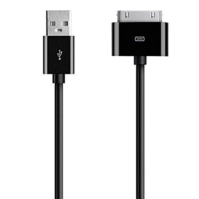 Image of 5 Pack of Black 30 Pin USB Data Sync Charging Cable Charger Lead 1 Metre Extra Long