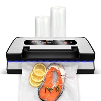 Image of SEATAO VH5188 Automatic Vacuum Sealer Machine, 90kPa Multifunction Commercial Food For Preservation, Dry &amp; Moist Extended Modes, LED lights, Double Seal