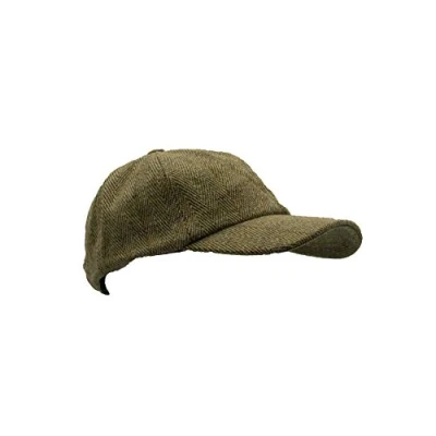 Image of WALKER AND HAWKES Derby Tweed Shoulden Baseball Cap One Size Light Sage