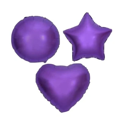 Image of Dark Purple Heart Satin Foil Balloon, 45cm