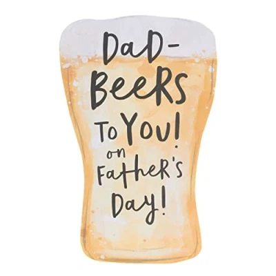 Image of UK Greetings Father&#039;s Day Card For Dad With Envelope Beer Shape Design