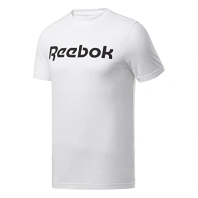 Image of Reebok Men&#039;s Graphic Series Linear Logo T Shirt, White, L UK