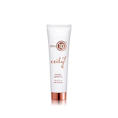 Image of It’s a 10 Haircare Coily Miracle Gelled Oil, Definition, De Frizz, Enhance Shine for Curly and Wavy Hair, Natural Ingredients, 148ml
