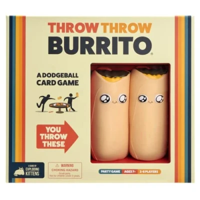 Image of Throw Burrito by Exploding Kittens 2 6 Players Ages 7+ 15 Minutes to Play Dodgeball Card Game Party Game, Family Night, Kid and Adult