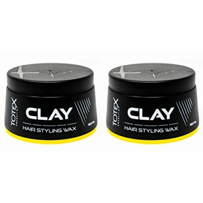 Image of Totex Hair Styling Clay Wax I Natural Messy Look No Shine Strong Hold Texture Matte Finish 150 ml (Pack Of 2)