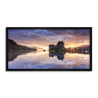 Image of Syxaxis Eilean Donan Castle Kyle Lochalsh Scotland Photo Framed Wall Art Print Long 25X12 Inch