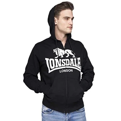 Image of Lonsdale Men&#039;s Krafty Sweat jacket, black, XXXL