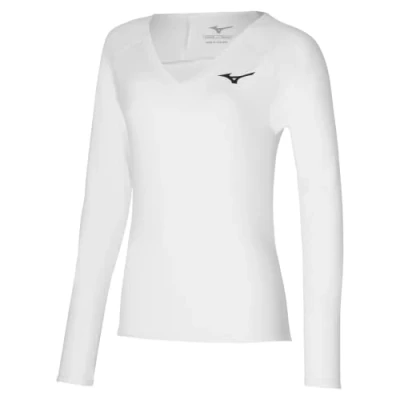 Image of Mizuno Women&#039;s L/S Tee Tennis, White, XL