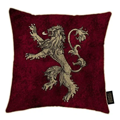 Image of Game of Thrones House Canvas Decorative Cushion, Lannister, One Size
