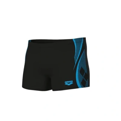 Image of Arena Men&#039;s Swim Short Graphic Trunks, Black Turquoise, 38