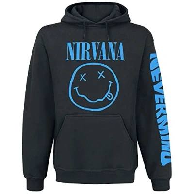 Image of Nirvana Nevermind Smile Men Hooded Sweater Black L, 50% Cotton, Polyester, Regular