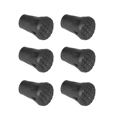 Image of Alomejor Trekking Poles Tips Replacement Pole Tip Protectors Fits Most Standard Hiking with Shock Absorbing Adds Grip Traction and Stability