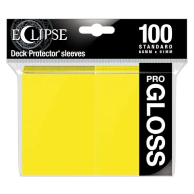 Image of BoardGame E 15608 Ultra Pro Eclipse Gloss Standard Sleeves 100 Pack Lemon Yellow