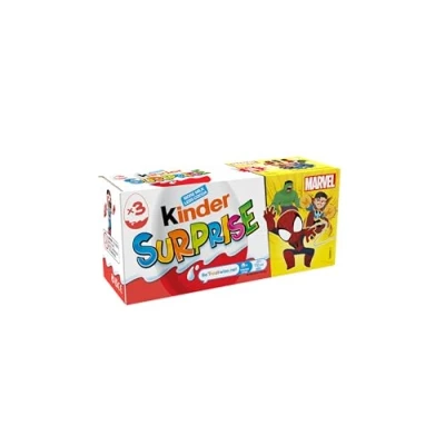 Image of Kinder Surprise Chocolate Gift, Eggs, Fine Milk Shell with Milky White Lining, Contains Toys, Pack of 3 x 20g, Packaging May Vary
