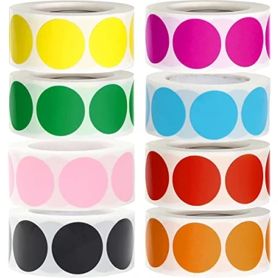 Image of 1 Inch Round Color Coding Dot Stickers, Removable Adhesive Circle Colored Stickers Labels for Inventory Organize, File Classification (4000 Pcs)