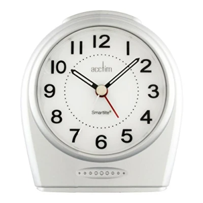 Image of Acctim 14937 Astoria Smartlite Non Ticking Alarm Clock Silver