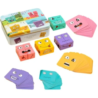 Image of Face Changing Magic Cube Game,3D Puzzle Cube,3D for Thinking Training,Suitable Exciting Party Games,Board Games Kids