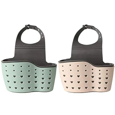 Image of Youery 2pcs Sink hanging Storage Shelf Soap Sponge Drain Rack basket for finishing and draining of Sponges Scrubbers Brushes Dishwashing Accessories