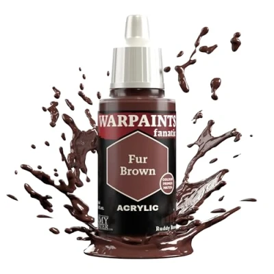 Image of The Army Painter Browns &amp; Neutrals Warpaints Fanatic 18ml Acrylic Paints (Fur Brown)
