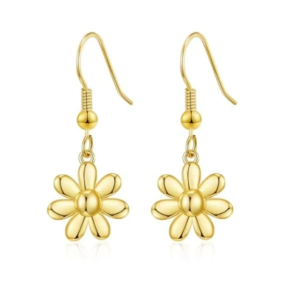 Image of Philip Jones Gold Plated Daisy Drop Earrings