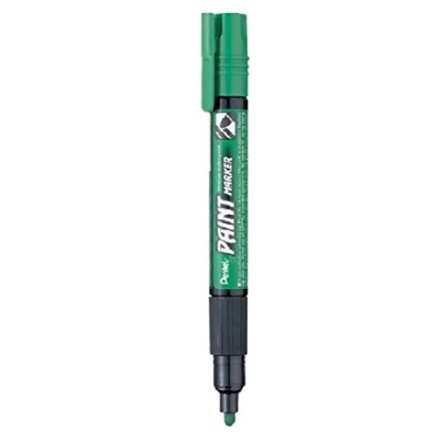 Image of Pentel 4.0mm Bullet Point Paint Marker with Cellulose Based Permanent Vivid Colours Green