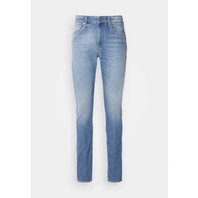 Image of Calvin Klein Men’s Slim Tapered Fit Jeans, Blue (Denim Medium), 30W/34L
